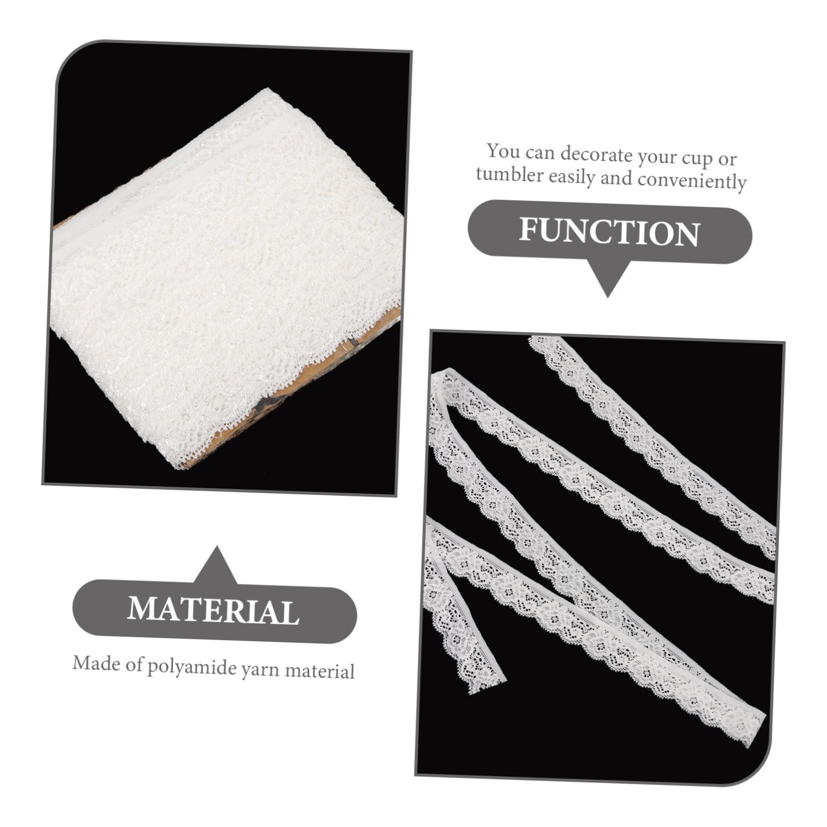 Operitacx 5stücke Spitzenband Elastische Blumenspitze Für Bekleidung Gardinen Und Tischdecken Naturweiß Für Kreative Bastelprojekte Und Modeschmuck