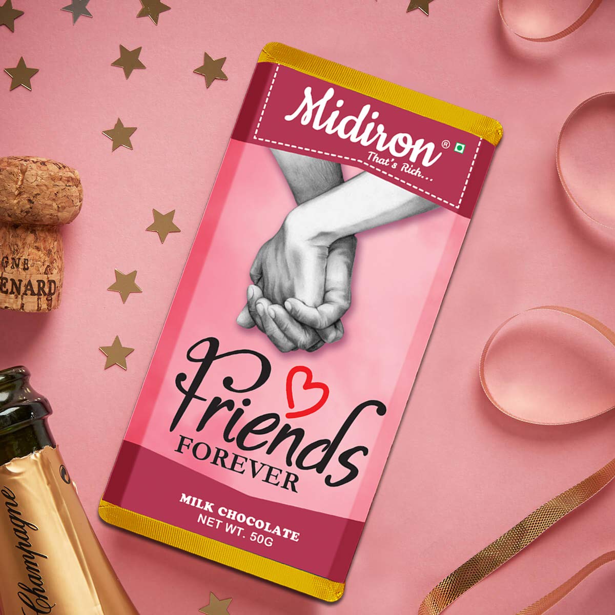 Midiron Friends for Forever Chocolate Bar for Friend on Friends Birthday, Friendship Day and Any Special Day for Friend (50 gm)-image-29
