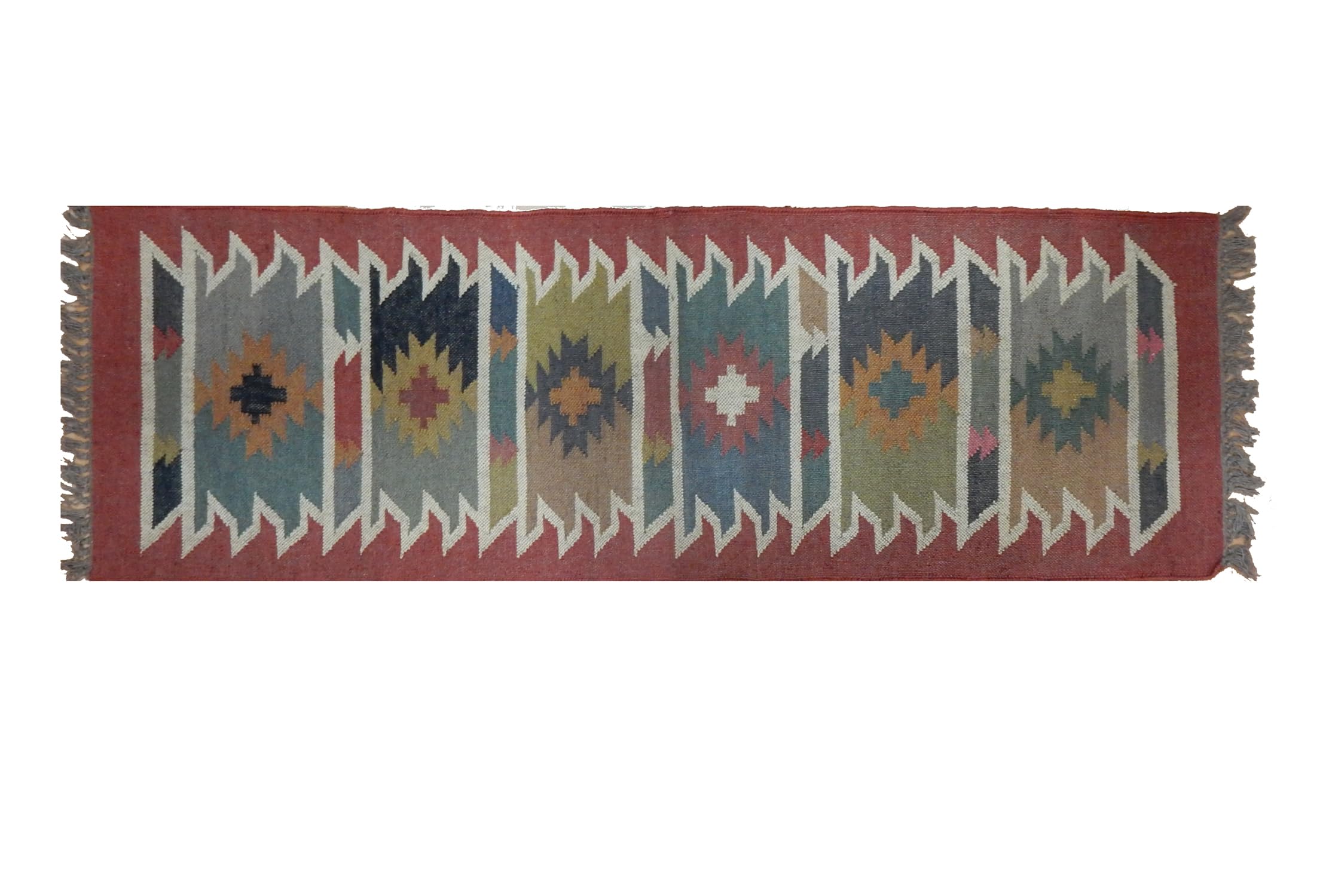 Tapis de couloir artisanal en laine de jute naturelle et durable