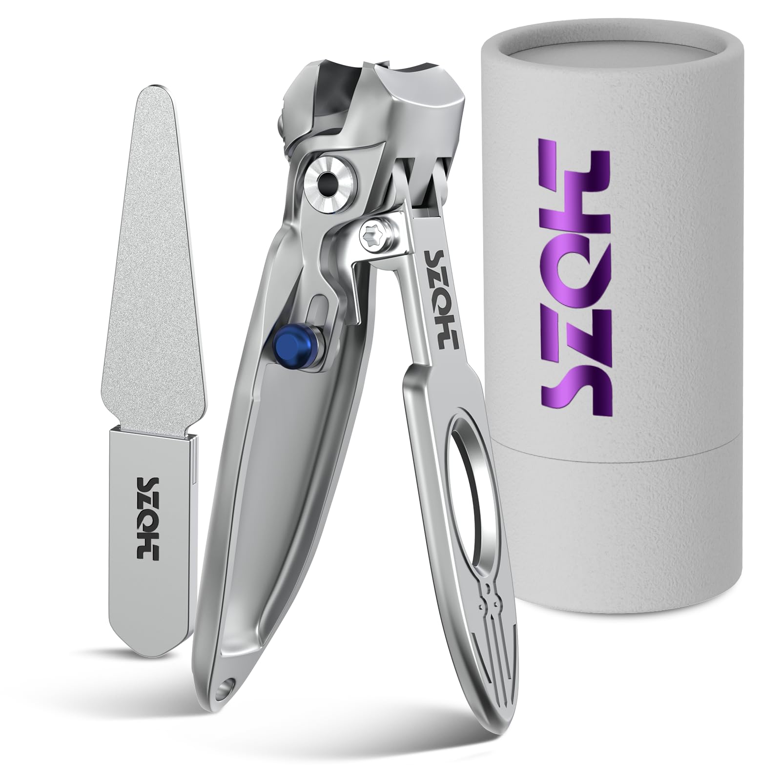 Nail Clippers for Thick Nails,Large Toenail Clippers for Men and Women, Heavy Duty Fingernail Clipper, Anti-Splash Design, Thick Toe Nail Clipper for Seniors, Nail File Included