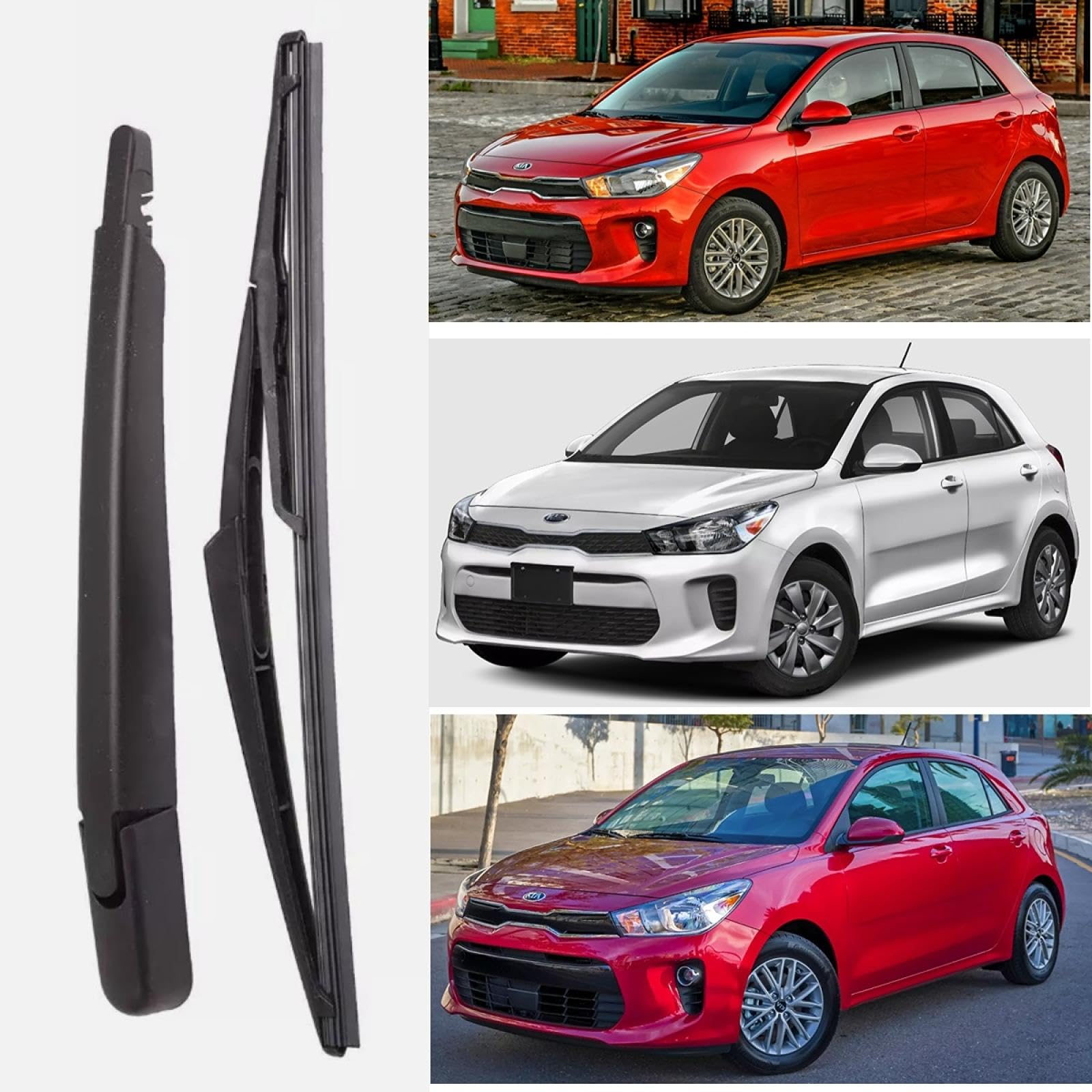 Jeu D’essuie-glaces Pour KIA Rio 4 IV YB Depuis 01.2017 Fastback – Lot De 3 (gauche 650 Mm, Droite 400 Mm, Arrière 275 Mm) – Marque OXIMO