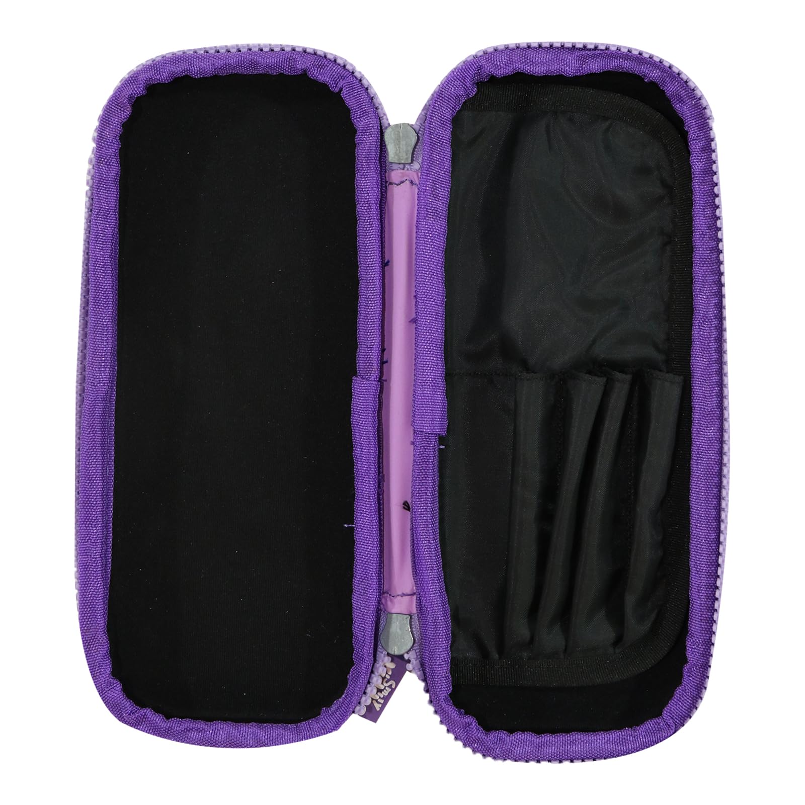 Smily Kiddos - Licensed Chhota Bheem - Stylish & Spacious Hardtop EVA Pencil Case - Single Compartment Organizer for School Supplies - Ideal for Kids, Girls & Women - Chutki Follow My Steps - Purple 2