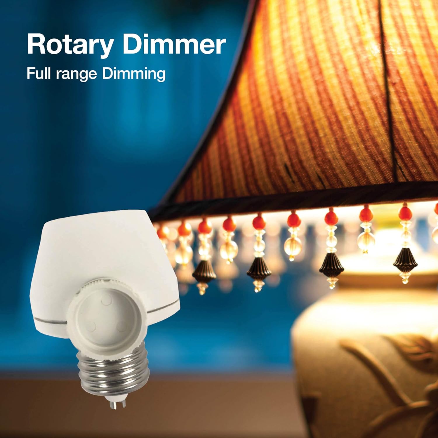 Runwireless+Incandescent+Lamp+Holder+Socket+Dimmer%2c+White+-+D82