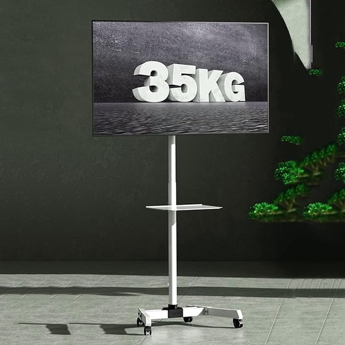 Soporte móvil para TV con ruedas, altura ajustable 23-60 pulgadas miniatura 6