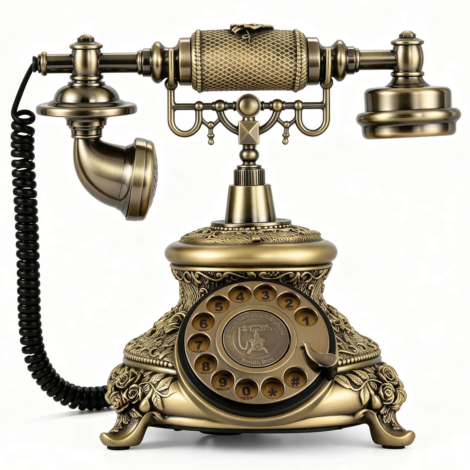 WICHEMI Golden Vintage Rotary Phone