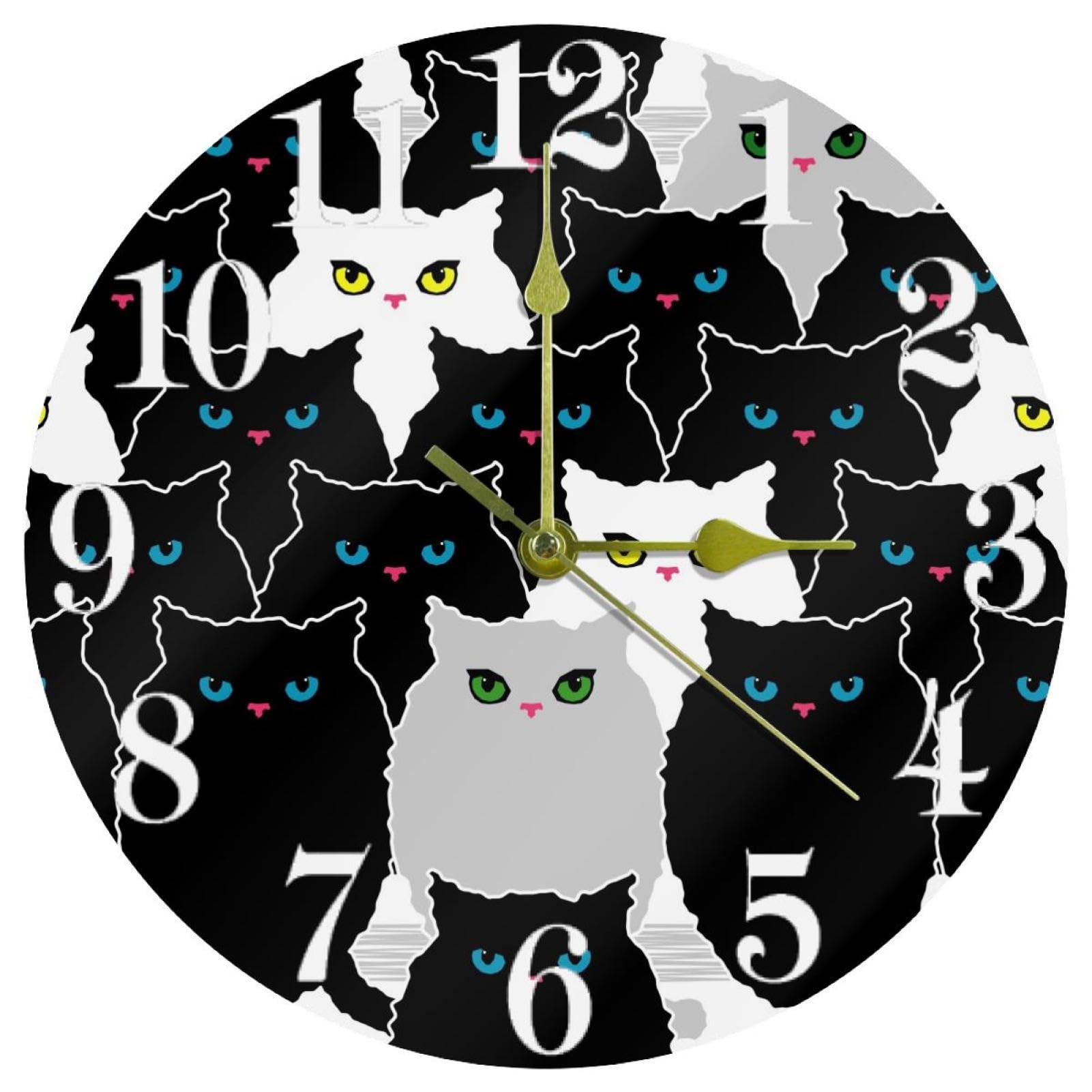 Horloge murale ronde à quartz silencieuse pour école et salle de classe concentrée