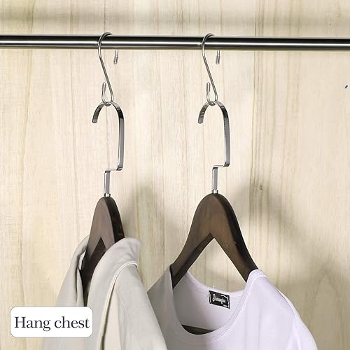 Miniatura 5 de 100 ganchos de acero inoxidable en forma de S de 3.15 pulgadas, ganchos de metal para colgar, ganchos de cortina para ollas, sartenes, tazas,