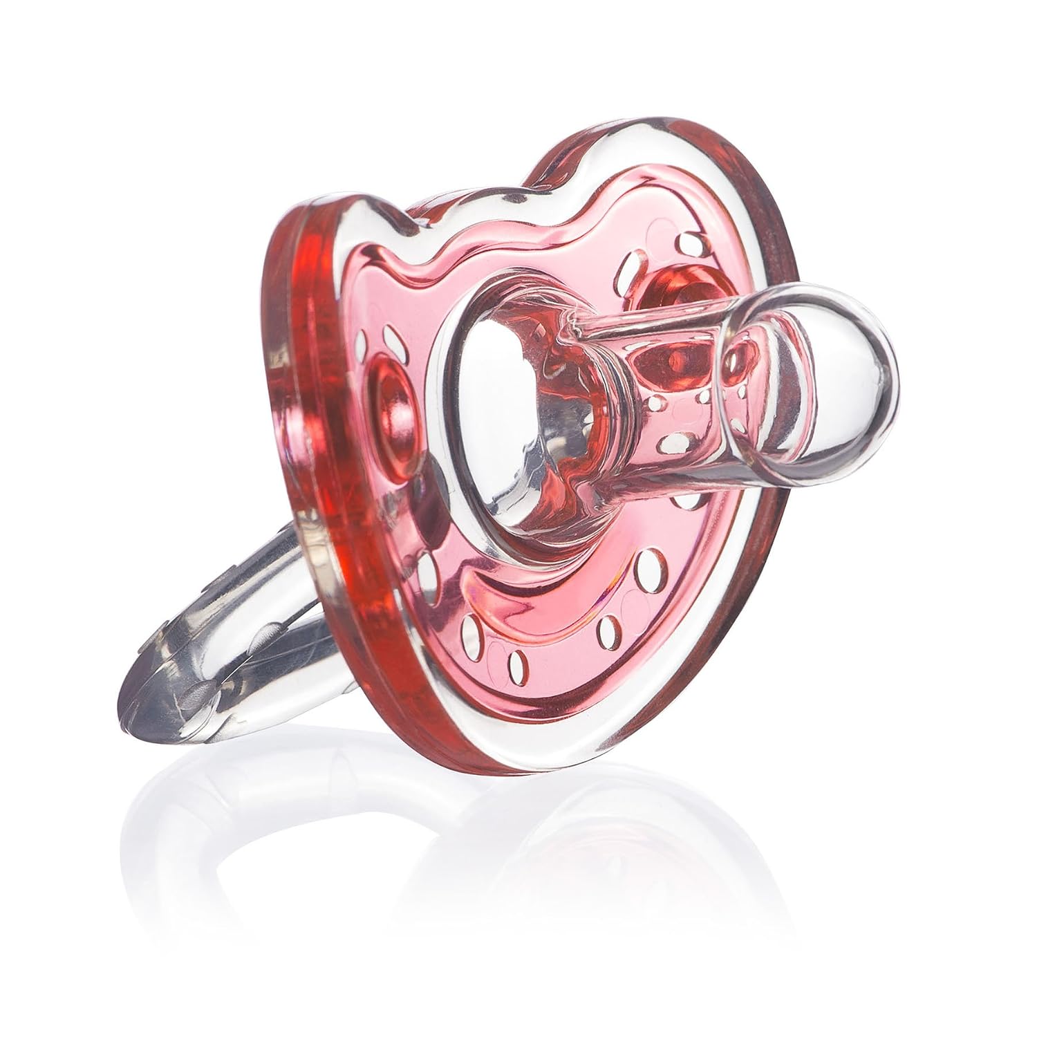 Joovy Silinoogie Baby Pacifier Featuring Super-Soft, Dishwasher-Safe Silicone, Durable One-Piece Design for Easy Cleaning, and Safe PPSU Color Insert -(Orange)