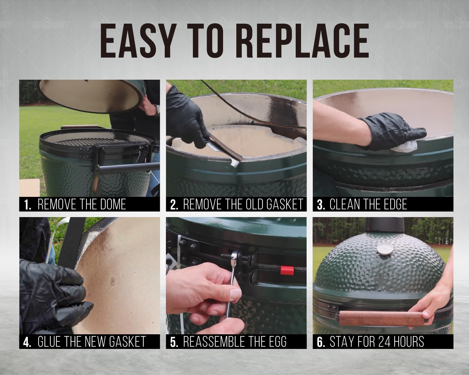 Rutland Gasket For Big Green Egg DOLAMOTY 15Ft High Temp Material