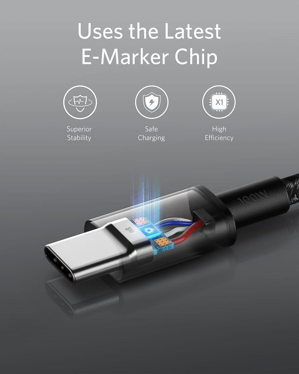 Anker 333 Câble USB-C vers USB-C, 1,8 m, 100 W - Mise en situation et utilisation