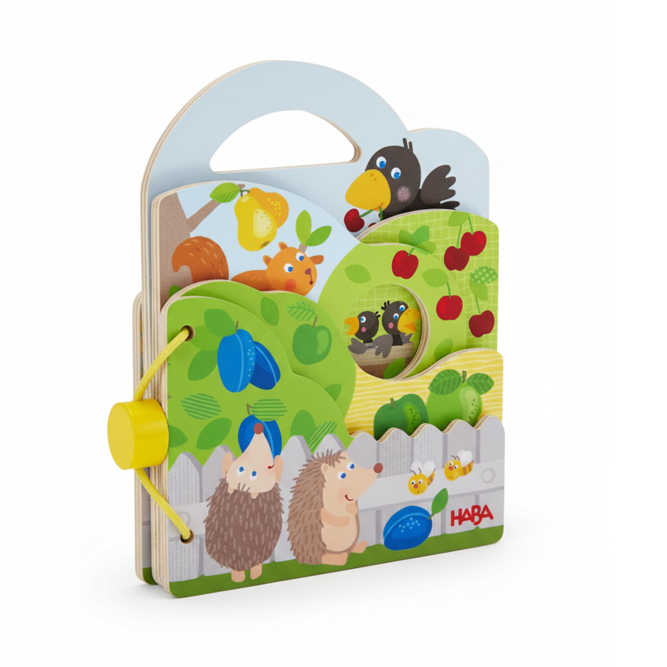 HABA- Theo Libro bebé Le Huerto-Madera PEFC-Regalo bebé-10 Meses en más-306786, Color Colorido, Medium (306786)