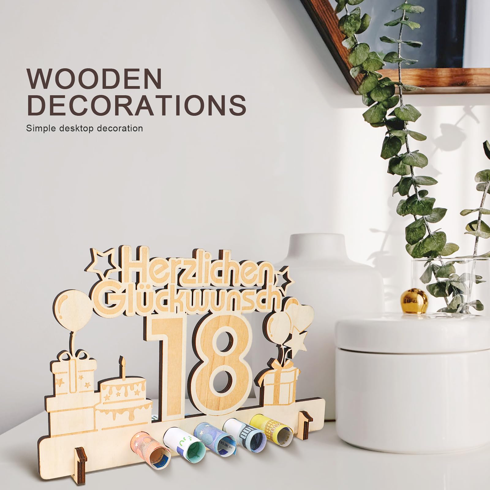 Scatola regalo per il 18° compleanno, ideale per denaro, età legale, raggiungimento della maggiore età, regalo di compleanno, confezione regalo, valigia, viaggio, fondo viaggio, cartone. - Italia