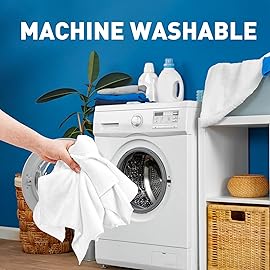 TEAWOO White Microfiber Towels- 18 Pack, Microfiber Cleaning Cloths Bulk, Microfiber Towels for Cars, Cleaning Rags (12x12 inches)