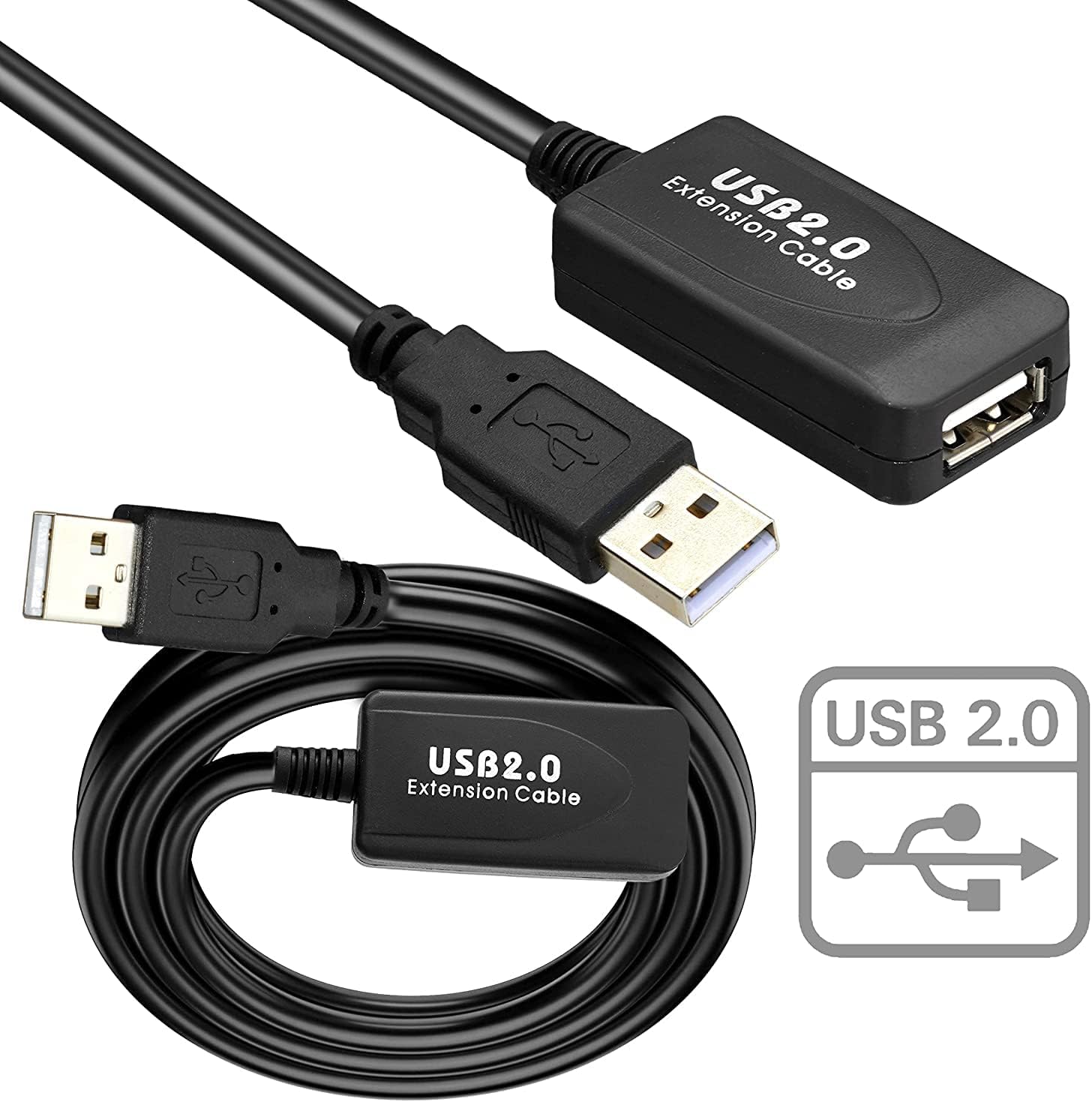 rts Active USB Extension Cable 5 Meter USB 2.0, Type A Male to Female, Repeater Cable - Compatible with for Laptop, Television Computer Printer, Scanner, Smartphone USB Flash Pen Drive, Hard Disk