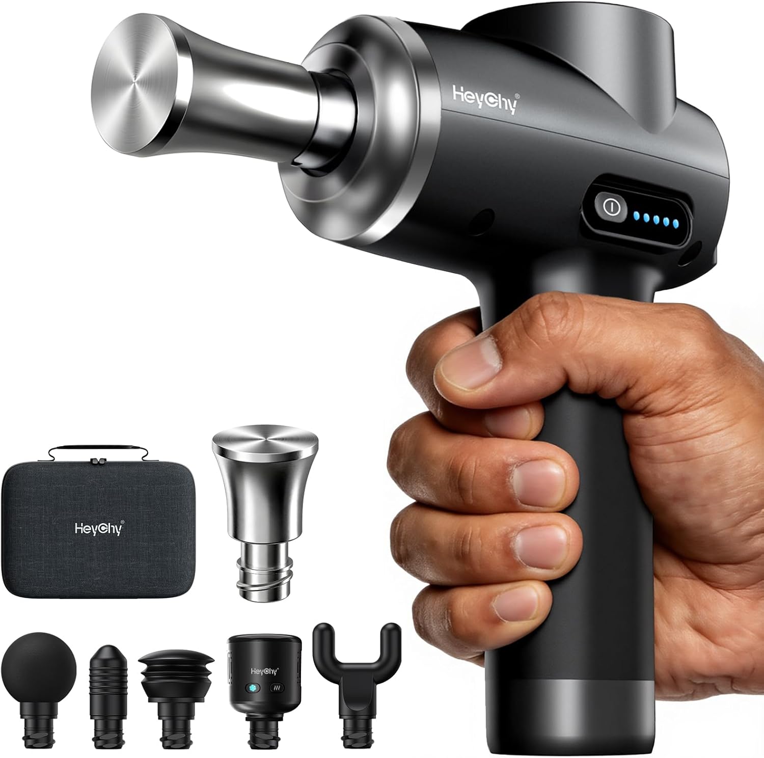 Professional Muscle Massage Gun Deep Tissue with Metal Head Therapy, Portable Handheld Muscle Massager, Percussion Back Body Masajeador 12mm Amptitude, FSA Eligible & HSA Approved