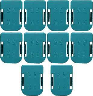 10 Pack Battery Holder Compatible with Makita & Bosch 18V Battery Belt Clip Holders Wall Mount Dock Holder Battery Wall Rack Fixing Devices with Screws for Wall, Garage, Workshop