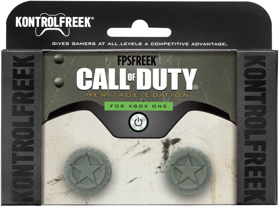 KontrolFreek FPS Freek Call of Duty WWII Heritage Edition for Xbox One Controller | 2 Performance Thumbsticks | 1 Mid-Rise, 1 High-Rise Concave | Green