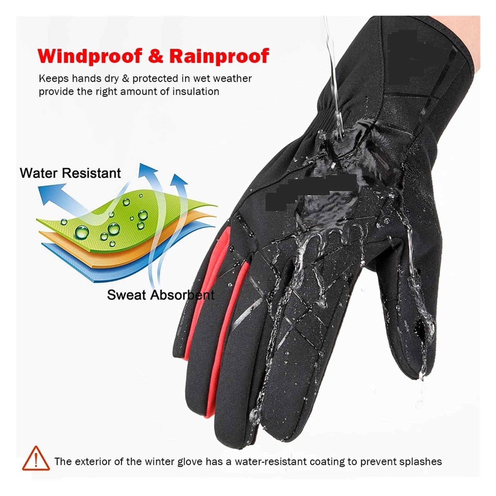 Guantes de Invierno,Guantes Ciclismo Guantes de Ciclismo de Invierno for Hombres y Mujeres, Guantes for Bicicleta, Dedos completos, Motocicleta, Pesca, Deportes de esquí, Guantes de Ciclismo
