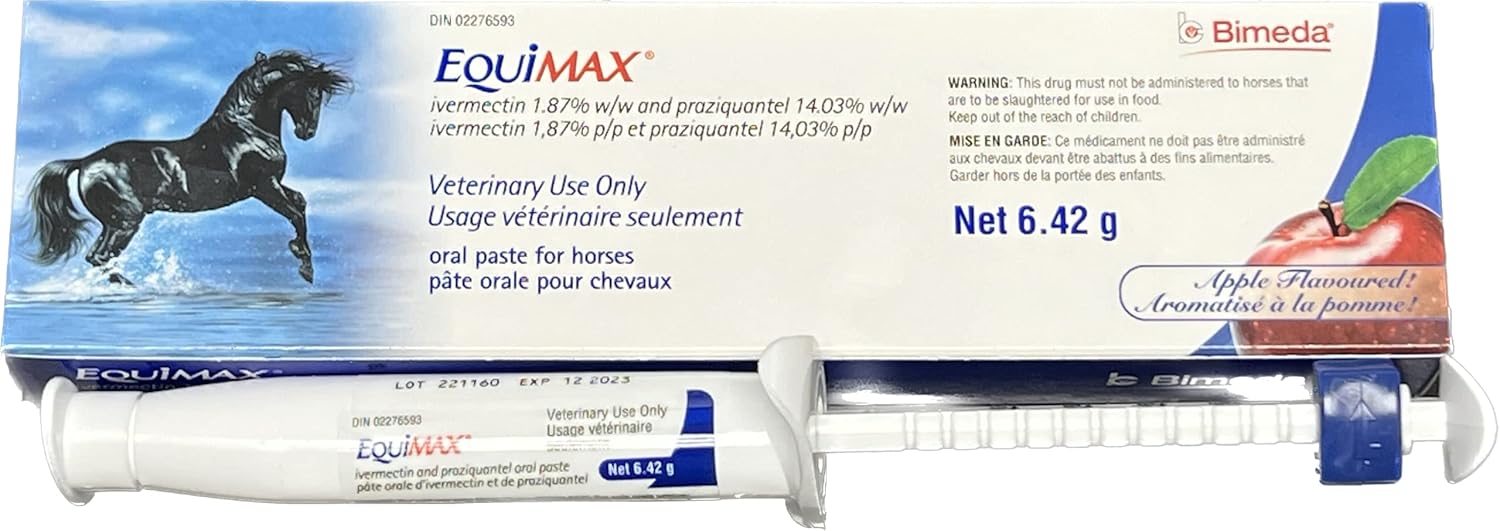 EQUiMAX Horse Dewormer, Apple Flavoured 6.42g Amazon.ca Pet Supplies