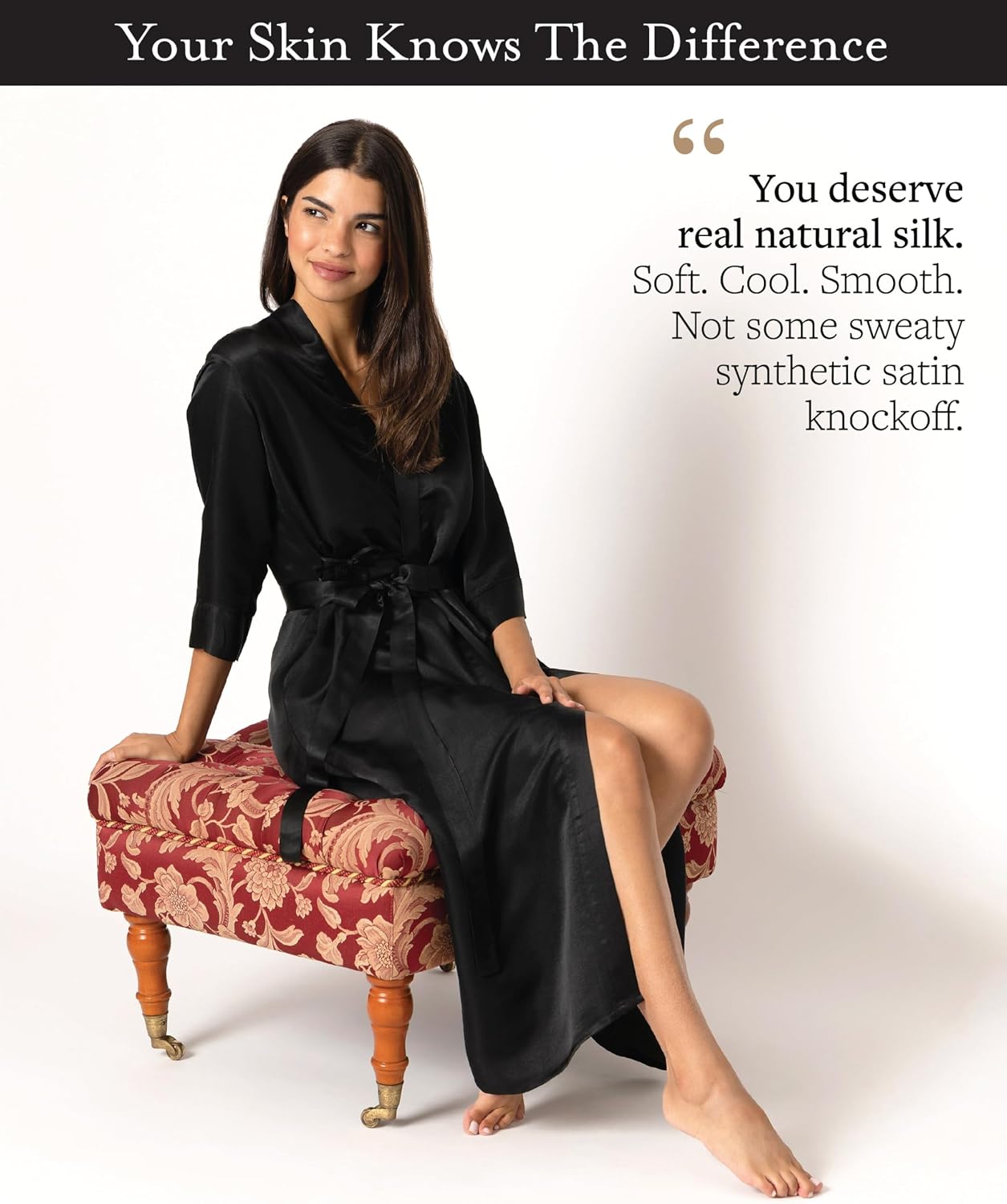 Tara Sartoria Luxury Artisan Silk Robe for Women, 27 Momme, Full Length, Washable, XS–4XL, Oprah Daily 2025