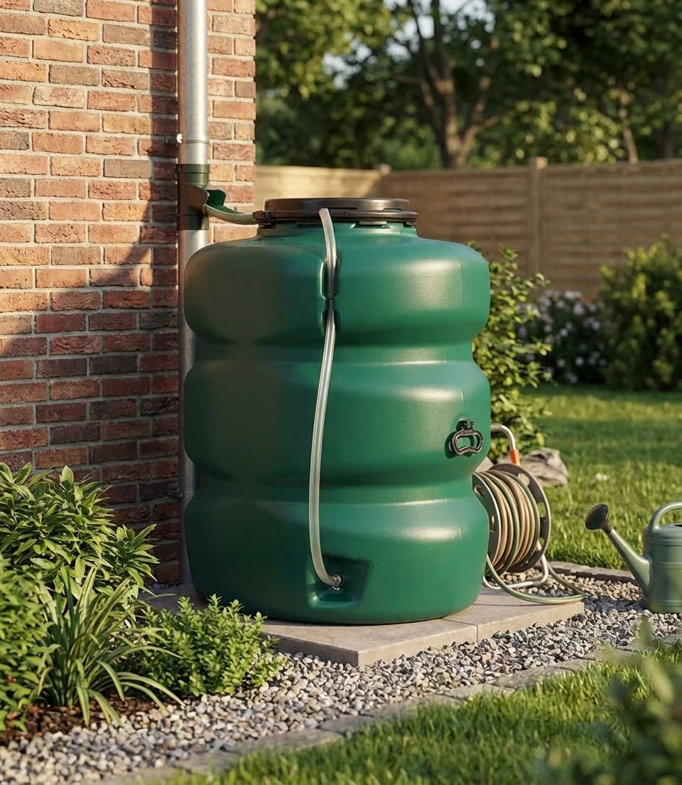 SERBATOIO Polietilene Acqua di Pioggia 500 litri. Lunghezza 72 cm, larghezza 88 cm, altezza 108 cm. per il recupero dell'acqua piovana in giardino o in cantina.