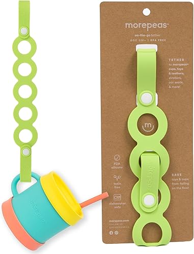 Juguete prémium diseñado por mamá, mordedor y correa para taza para bebé, 1 unidad, seguridad probada y apta para lavavajillas, clip para chupete