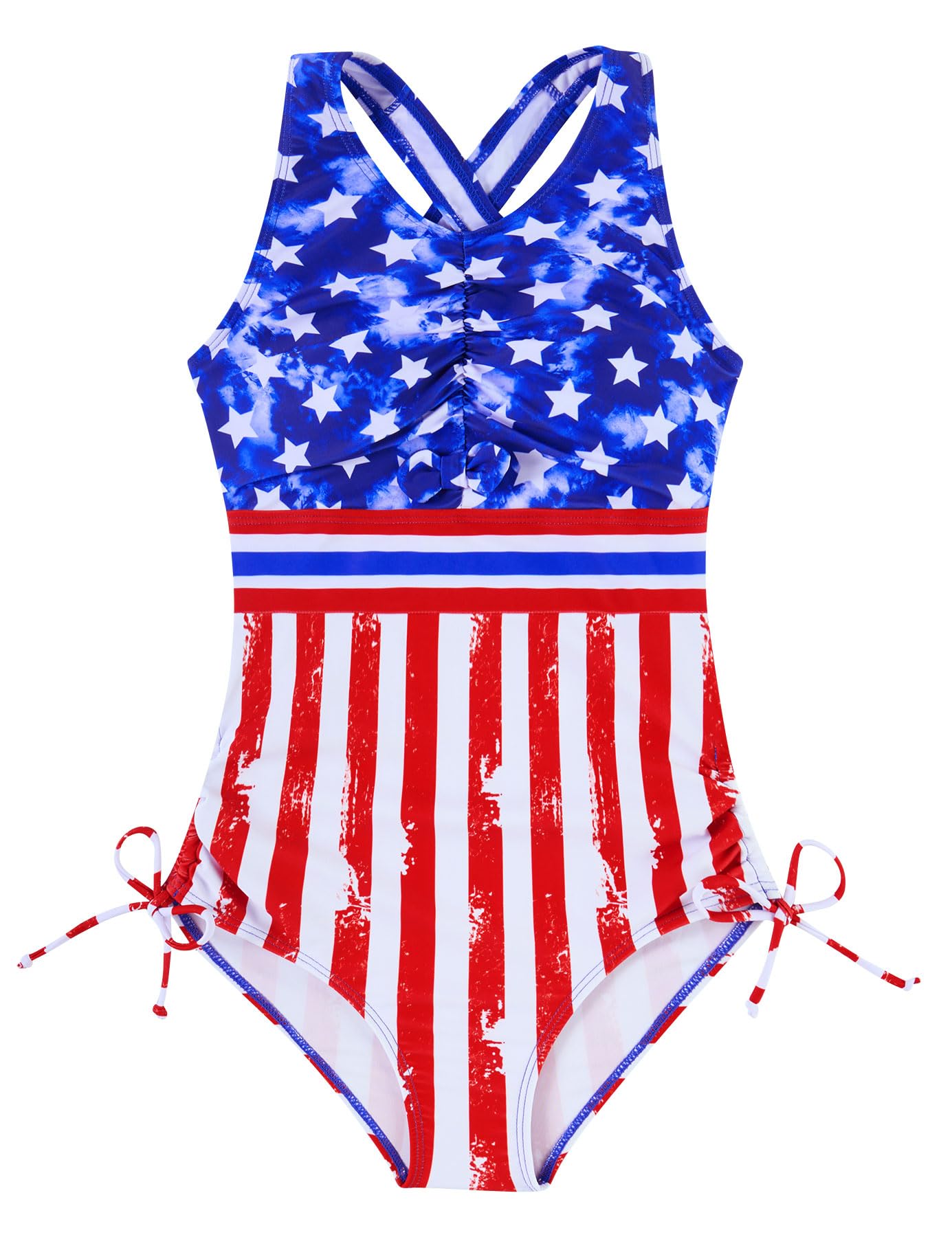 BFUSTYLE Girls Swimsuit One Piece Bathing Suit 4-13 Years Beach Swimwear | Sleeveless Adjustable Quick Dry Holiday Vacation Summer Beach Suits