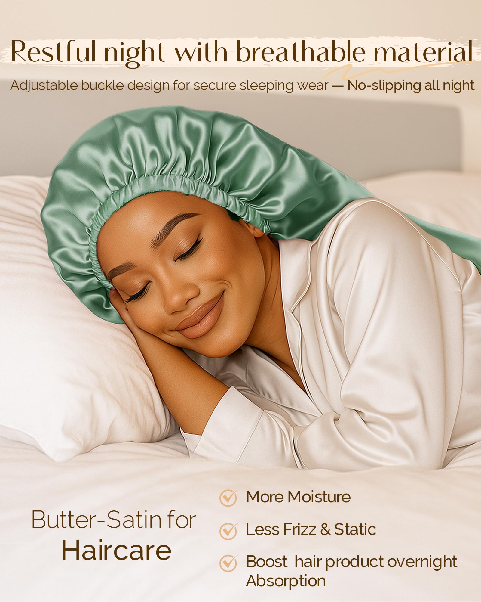 Snapklik Long Bonnet Braid Bonnet For Sleeping Adjustable Satin snapklik-long-bonnet-braid-bonnet-for-sleeping-adjustable-satin