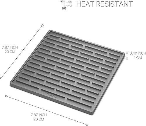 Miniatura 3 de GOOD TO GOOD 1 paquete de salvamanteles de silicona extra grueso resistente al calor de 446 F para ollas y sartenes calientes, antideslizante,