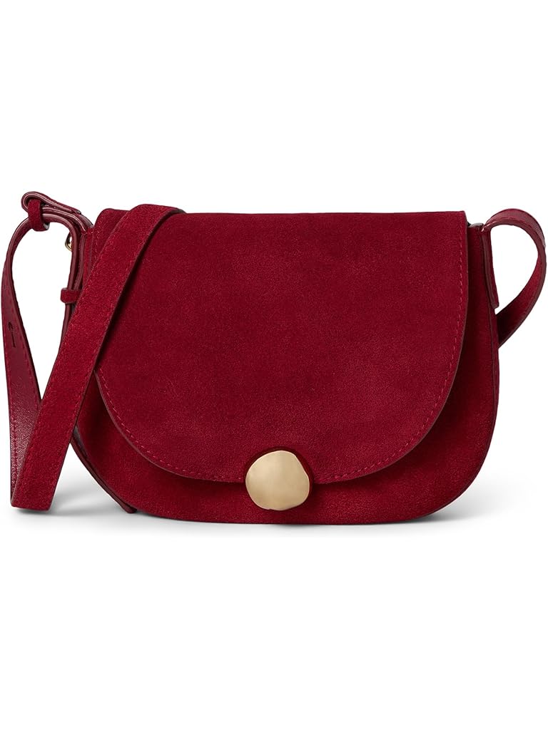 Red Madewell Suede Sm Dakota Saddle Crossbody