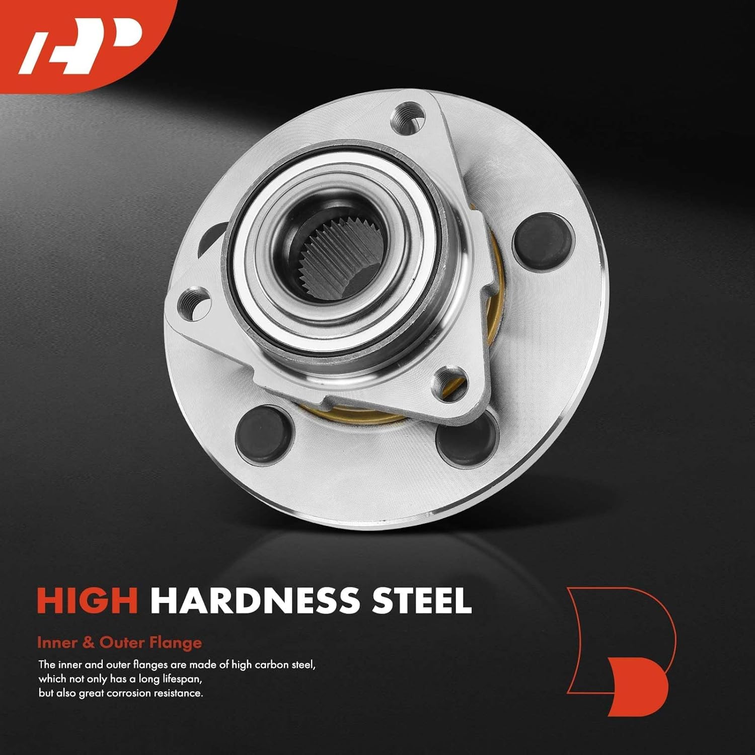 A-Premium Wheel Bearing and Hub Assembly with 5-Lug Compatible with Dodge Ram 1500 2002 2003 2004 2005 2006 2007 2008, with 2-Wheel ABS