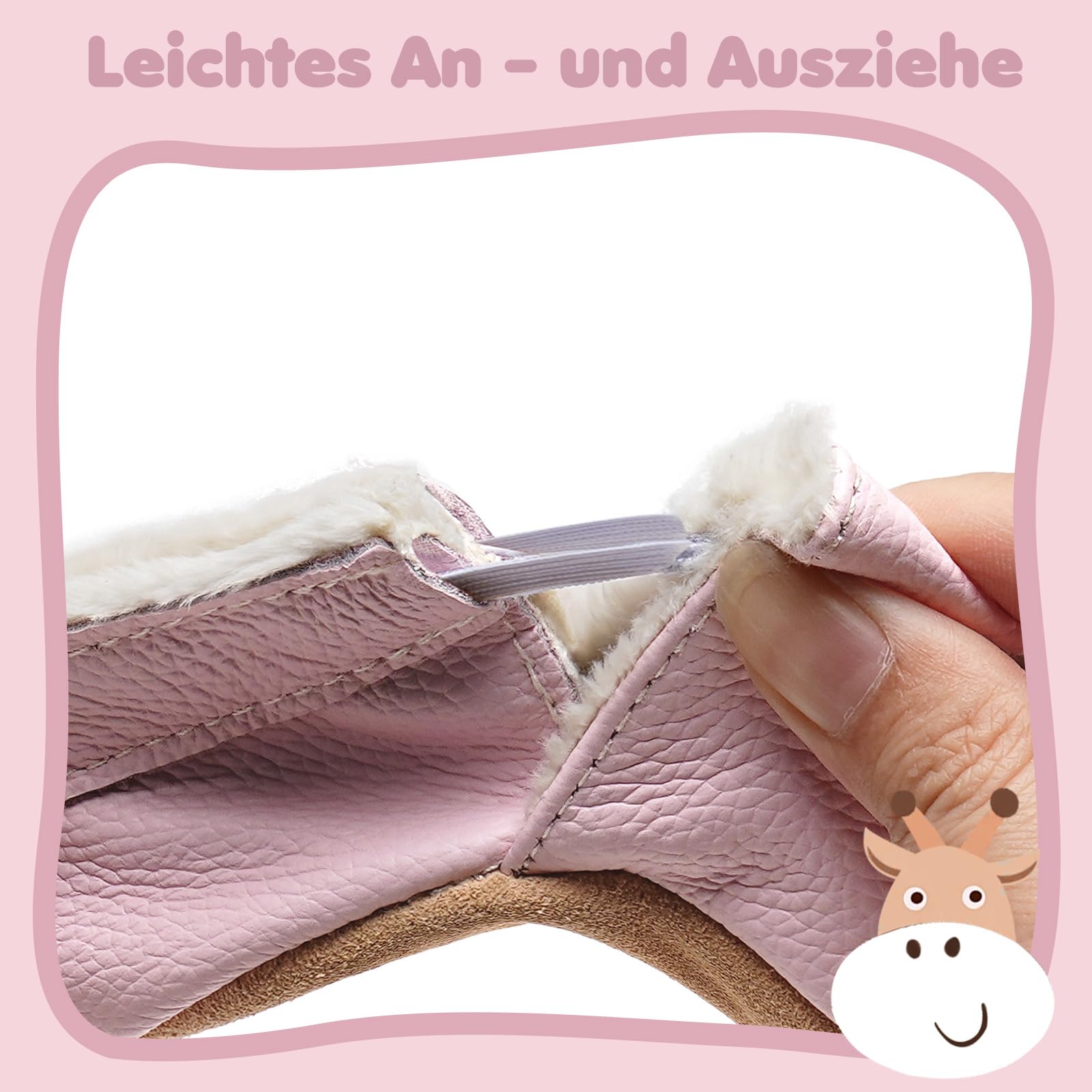 Scarpe Primi Passi Bimba Bimbo Invernali Scarpine Primi Passi Bambina Scarpine in Pelle Bambino Calda Fodera Pantofole Bambini