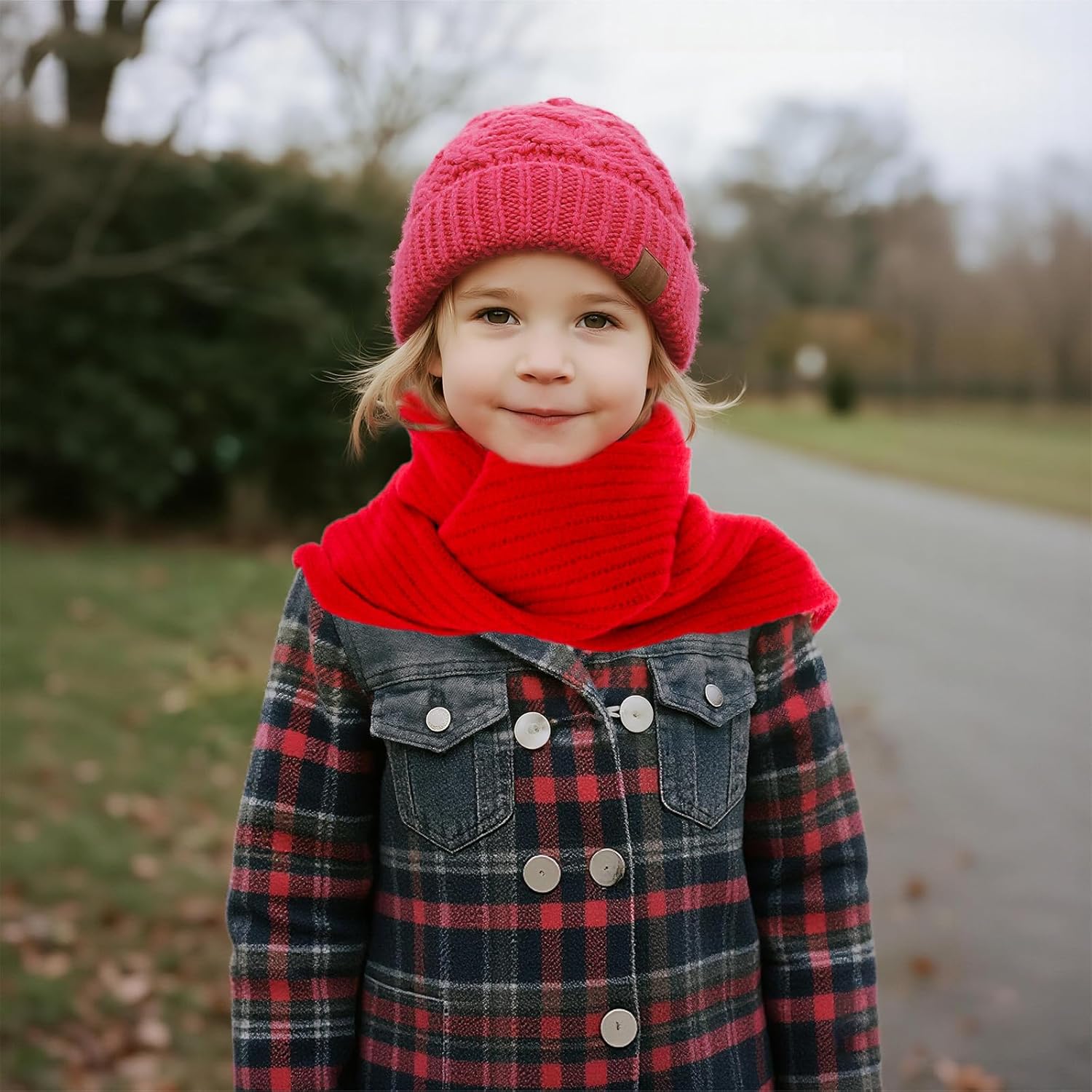 Knitted Tassel Scarf Kids Toddler Scarves Neck Warmer Fashion Solid Wrap Shawl for Winter Boy Girl - Image 6