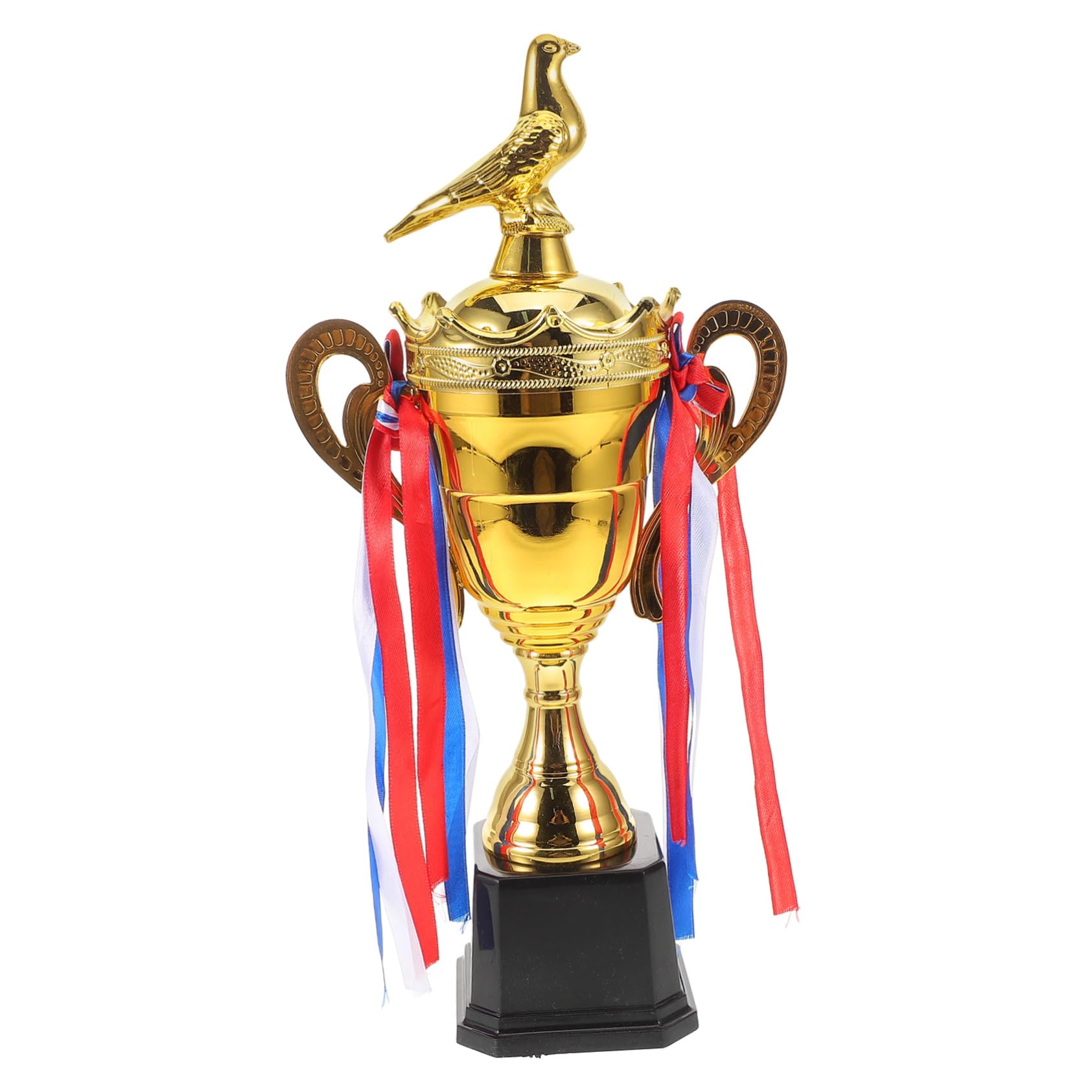 Hemobllo Trofeo de Premio Dorado Diseño, Material Metálico, Acabado de Lujo, Adecuado para Competencias de Carreras y Diversas Ocasiones
