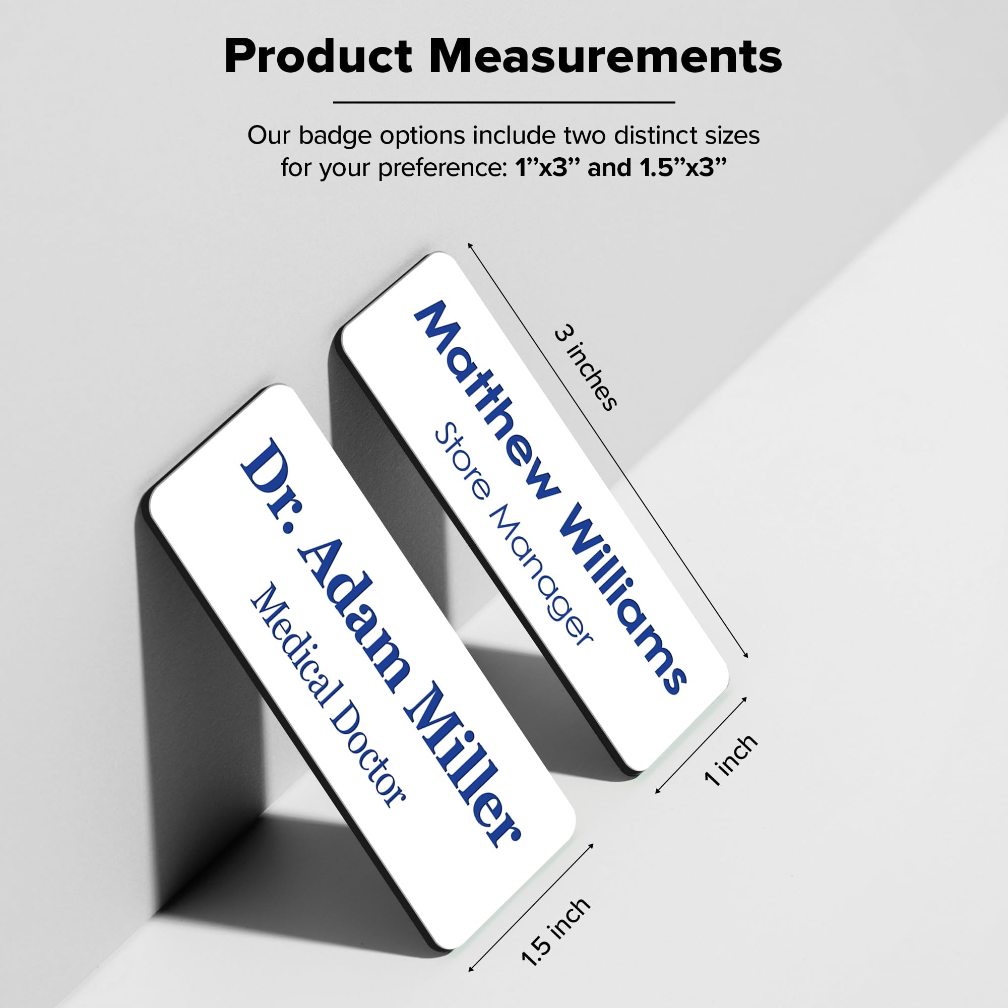 Amazon.com : Custom Engraved Name Tags, Magnetic White and Blue