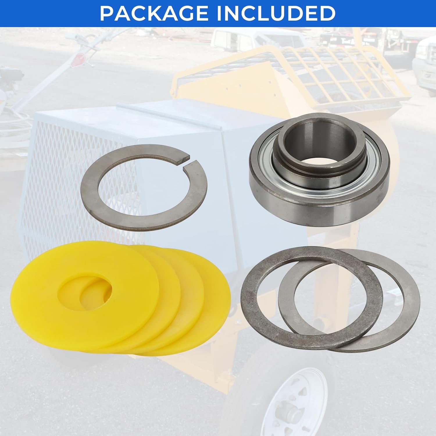 MOTOQUEEN for Stone and Toro ST23432 Stone Mortar Mixer Bearings Brand Mortar and Plaster Mixers with Washer Washer Split Seal Drum Yellow Bearing