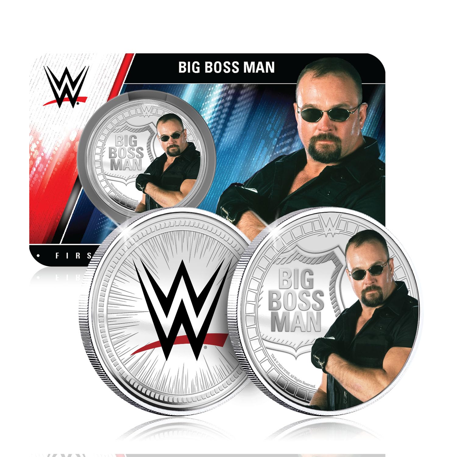 The Koin Club Official WWE Wrestling Collection - Big Boss Man Silver Plated Commemorative Coin