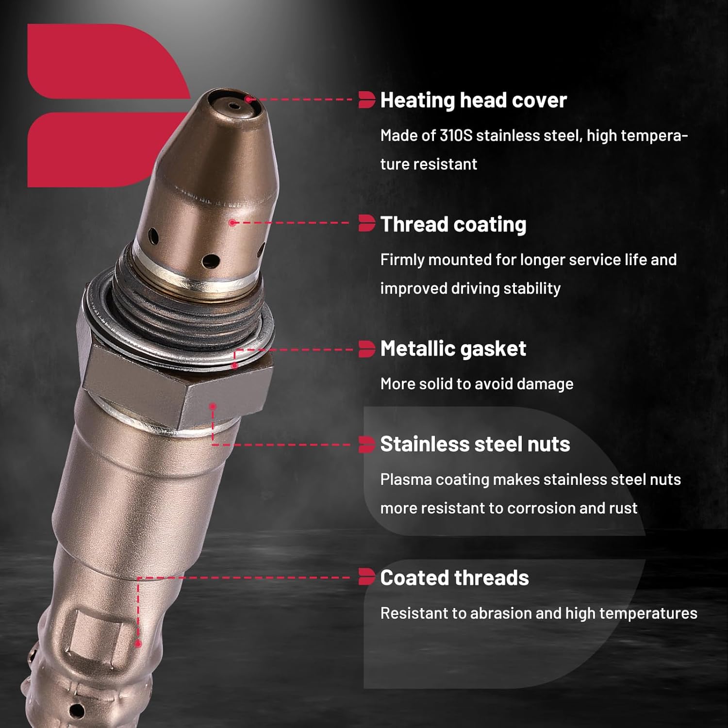 BDFHYK 234-9148 O2 Oxygen Sensor Upstream Left or Right, Compatible with Nissan Compatible with Infiniti Models - for Altima, Pathfinder, Rogue, Sentra, 370Z, Maxima, Q40, Q50, Q60, Q70,QX50,QX60,1PCS