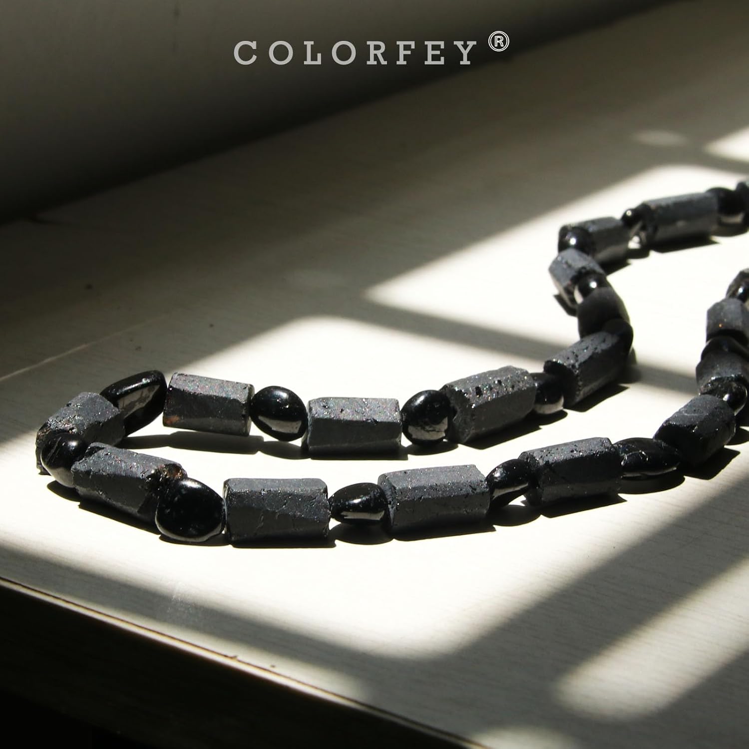 Beaded Necklace for Men Women, Genuine Gemstone Black Tourmaline Howlite Sodalite Bronzite Crystal Necklace Unique Stone Bead Necklace, Handmade Mens Beaded Jewelry Energy Protection Gift - Image 3