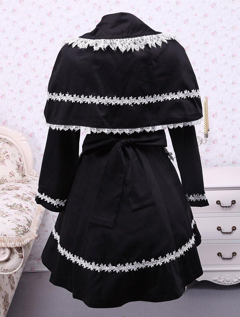 Hugme Black Cotton Lolita Dress with Jacket