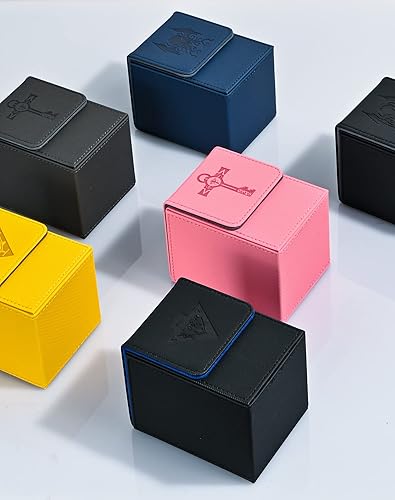 Miniatura 5 de ZLCA Caja de cartas compatible con MTG Yu-Gi-Oh! TCG, caja de almacenamiento de tarjetas con divisores con capacidad para más de 100 tarjetas con