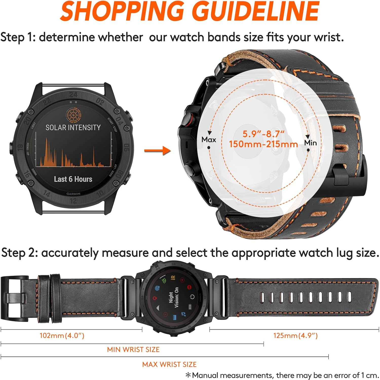 Soft Horween Leather Watch Band Compatible With Garmin, Strap For Fenix/Forerunner/Approach/MARQ/Quatix / D2 Series/Instinct/Epix/Tactix/Foretrex - Image 3