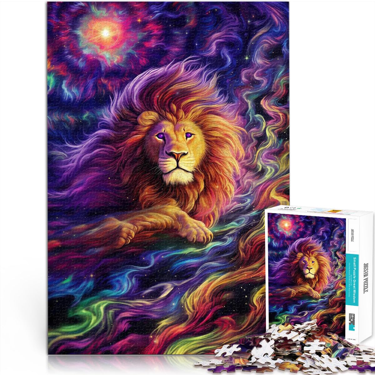1000 Piece Puzzle For teenagers Enlightened Lion Stressabbau Schwierige Herausforderung Wohnkunstdekor75x50cm