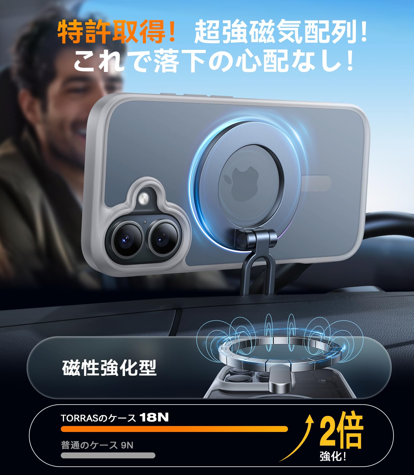 Amazon | 【米軍進化・Magsafe対応】TORRAS iPhone 16 用 ケース 耐
