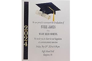 Personalized Graduation Commencement Invitations 2024 (black)