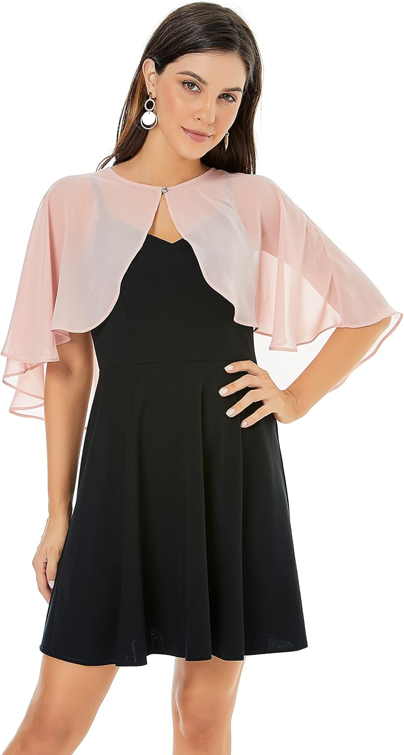 Shawl and Wraps for Evening Dress Chiffon Shawls Wedding Shrug Guest Bridesmaid Cape Scarves for Womens - Image 6