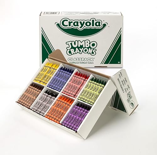 Miniatura 3 de Crayola Jumbo Crayons Classpack 200 unidades crayones para niños suministros escolares a granel para profesores 8 colores