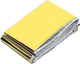 Koc Ratunkowy 160x210cm Składany Wielokrotnego Użytku Przenośny Śpiwór Termiczny Wysoce Odblaskowy na Kemping