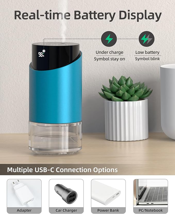 Difusor de Aromas Sin Agua INXDOLHOM 100ml Recargable Aluminio miniatura 4