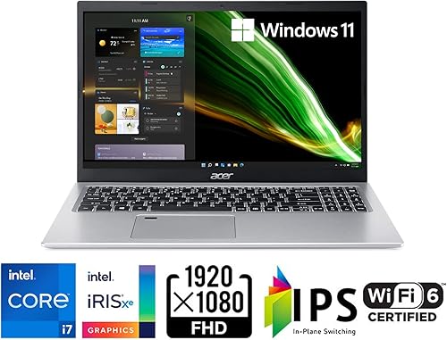 Miniatura 2 de acer Aspire 5 A515-56-702V Laptop | 15.6" Full HD IPS Display | 11th Gen Intel Core i7-1165G7 | Intel Iris Xe Graphics | 16GB DDR4 | 512GB SSD |